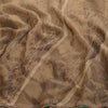 Sanskriti Vintage Sarees Indian Light-Brown Georgette Printed Sari Craft Sustainable Fabric