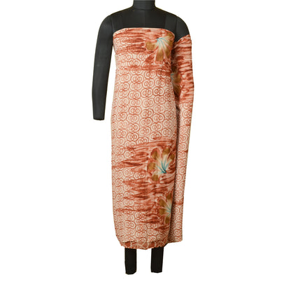 Sanskriti Vintage Sarees Brown Pure Georgette Silk Printed Sari 5yd Craft Sustainable Fabric