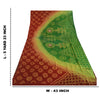 Sanskriti Vintage Sarees RedGreen Bandhani Print Pure Georgette Silk Sari Sustainable Fabric
