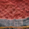 Sanskriti Vintage Sarees Dusty-Red Blend Georgette Printed Sari 5yd Craft Sustainable Fabric