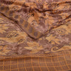 Sanskriti Vintage Sarees Mauve Pure Georgette Silk Printed Sari 5yd Craft Sustainable Fabric