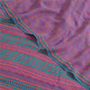 Sanskriti Vintage Sarees Lilla/Pink Ren Georgette Silke Print Sari Håndværk Bæredygtigt Stoff