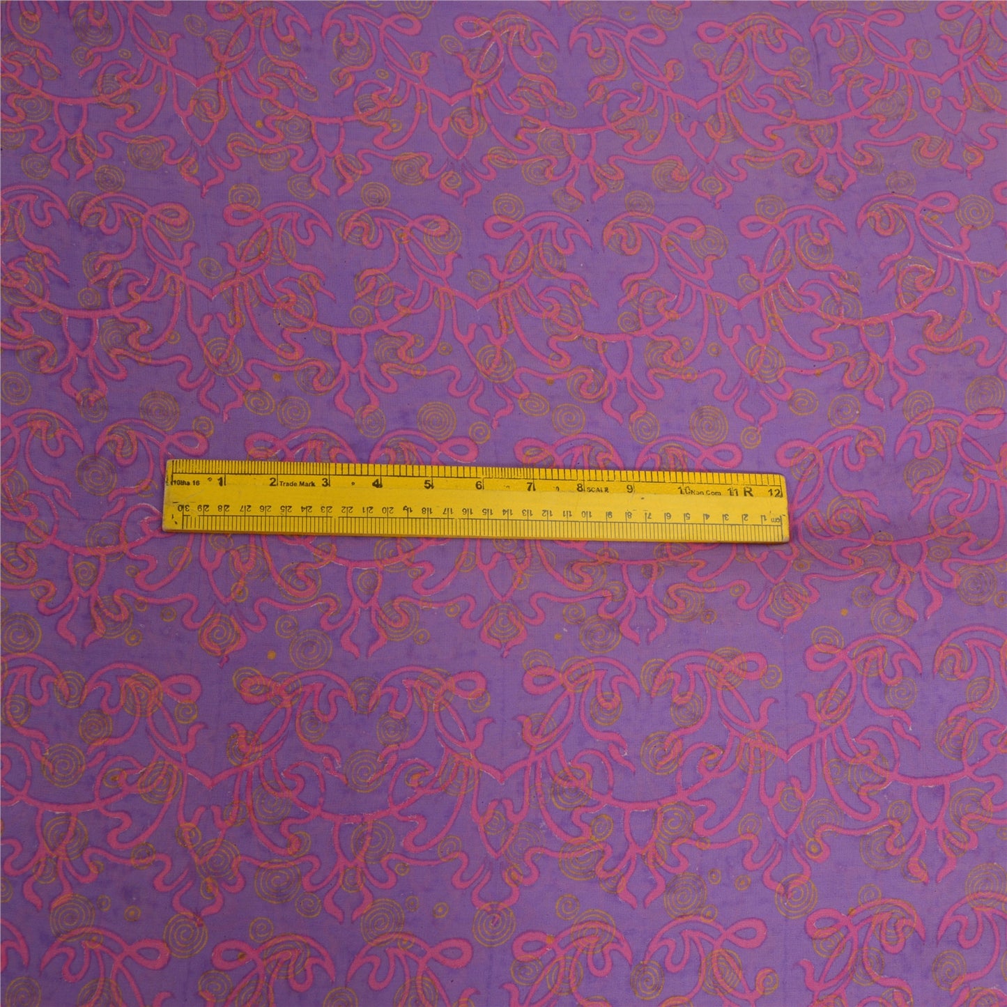 Sanskriti Vintage Sarees Lilla/Pink Ren Georgette Silke Print Sari Håndværk Bæredygtigt Stoff