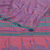 Sanskriti Vintage Sarees Lilla/Pink Ren Georgette Silke Print Sari Håndværk Bæredygtigt Stoff