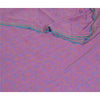 Sanskriti Vintage Sarees Lilla/Pink Ren Georgette Silke Print Sari Håndværk Bæredygtigt Stoff