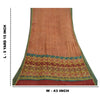 Sanskriti Vintage Sarees Red Pure Georgette Silk Printed Woven Sari 5yd Sustainable Fabric