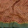 Sanskriti Vintage Sarees Red Pure Georgette Silk Printed Woven Sari 5yd Sustainable Fabric