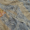 Sanskriti Vintage Sarees Blue Pure Georgette Silk Printed Sari 5yd Craft Sustainable Fabric