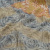 Sanskriti Vintage Sarees Blue Pure Georgette Silk Printed Sari 5yd Craft Sustainable Fabric