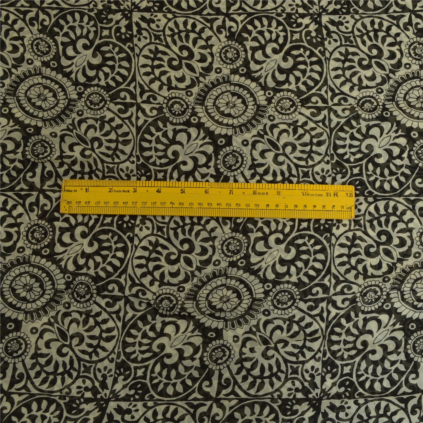 Sanskriti Vintage Sarees Black Blend Georgette Woven Border Printed Sari Sustainable Fabric