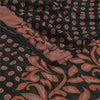 Sanskriti Vintage Sarees Indian Black Blend Georgette Printed Sari Craft Sustainable Fabric