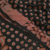 Sanskriti Vintage Sarees Indian Black Blend Georgette Printed Sari Craft Sustainable Fabric