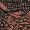 Sanskriti Vintage Sarees Indian Black Blend Georgette Printed Sari Craft Sustainable Fabric