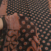 Sanskriti Vintage Sarees Indian Black Blend Georgette Printed Sari Craft Sustainable Fabric