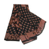 Sanskriti Vintage Sarees Indian Black Blend Georgette Printed Sari Craft Sustainable Fabric