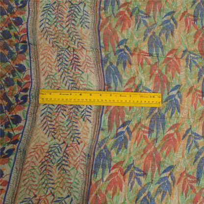 Sanskriti Vintage Sarees Multi Pure Georgette Silk Printed Sari Craft Sustainable Fabric