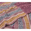 Sanskriti Vintage Sarees Hand Block Print Pure Georgette Silk Sari Craft Sustainable Fabric