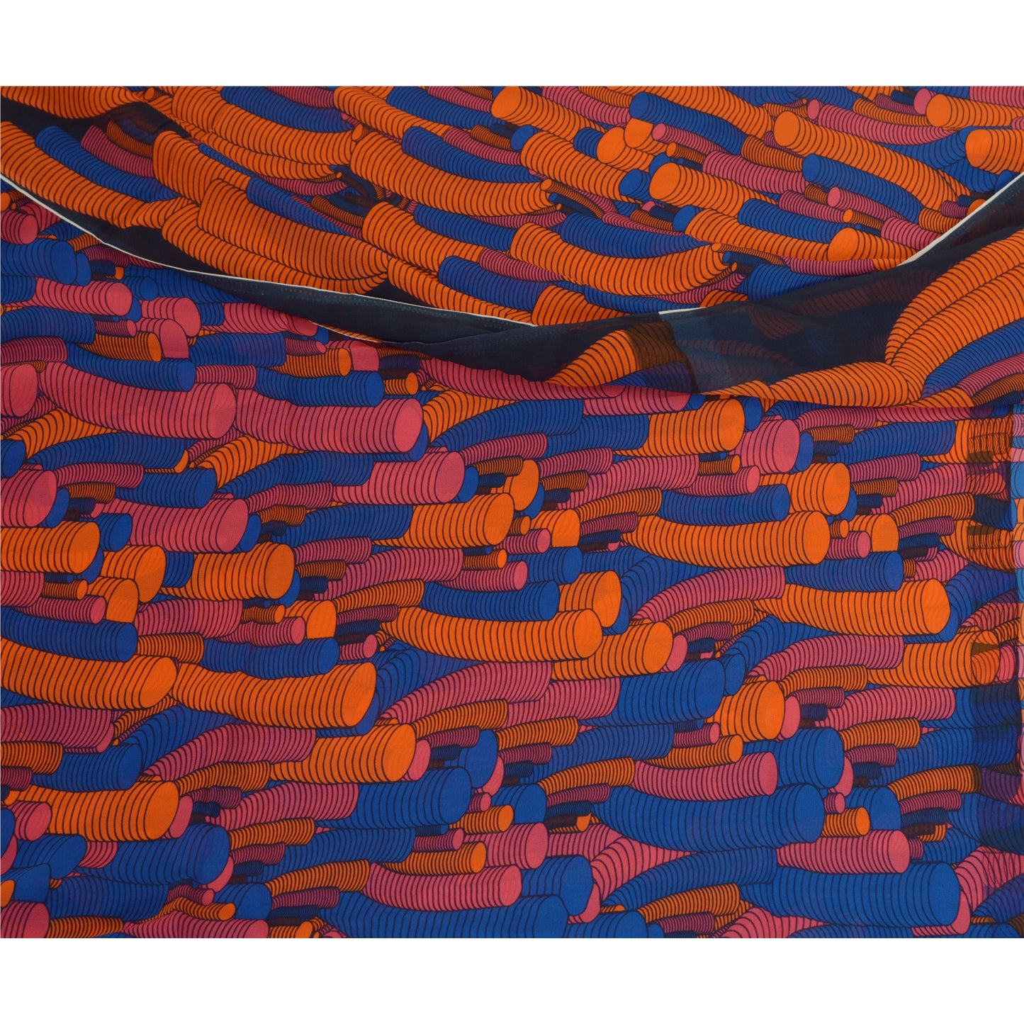 Сари в винтажном стиле на санскрите из многослойного жоржета с абстрактным принтом из экологически чистой ткани для сари