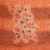 Sanskriti Vintage Sarees Orange Pure Georgette Silk Printed Sari Craft Sustainable Fabric