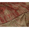 Sanskriti Vintage Sarees Red/Green Pure Georgette Silk Print Sari Craft Sustainable Fabric