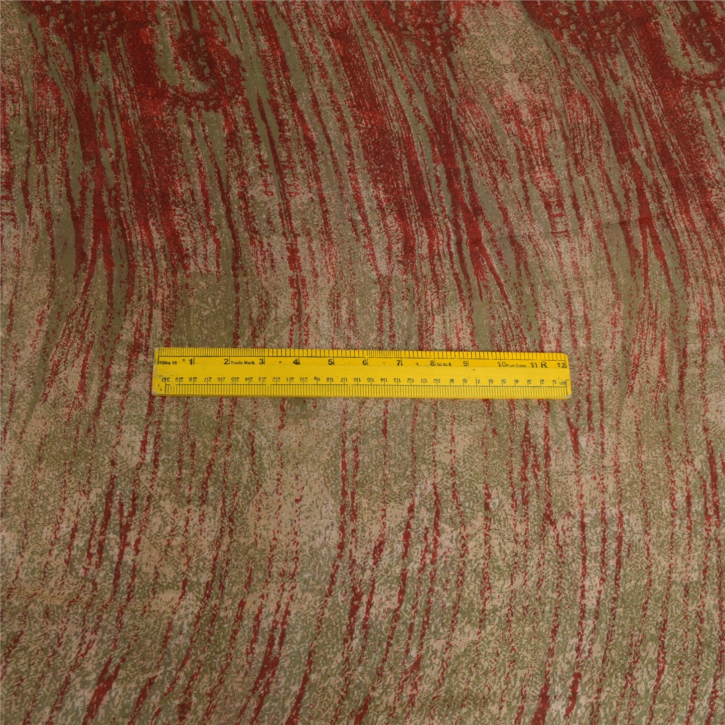 Sanskriti Vintage Sarees Red/Green Pure Georgette Silk Print Sari Craft Sustainable Fabric