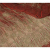 Sanskriti Vintage Sarees Red/Green Pure Georgette Silk Print Sari Craft Sustainable Fabric