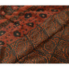 Sanskriti Vintage Black/Dark Red Sarees Pure Georgette Printed Sari Craft Sustainable Fabric