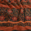 Sanskriti Vintage Black/Dark Red Sarees Pure Georgette Printed Sari Craft Sustainable Fabric