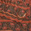 Sanskriti Vintage Black/Dark Red Sarees Pure Georgette Printed Sari Craft Sustainable Fabric