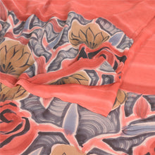 Load image into Gallery viewer, Sanskriti Vintage Sarees Coral Pure Georgette Silk Printed Sari Craft Fabric

