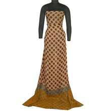 Load image into Gallery viewer, Sanskriti Vintage Sarees Ivory Pure Chiffon Silk Printed Sari Soft Craft Fabric
