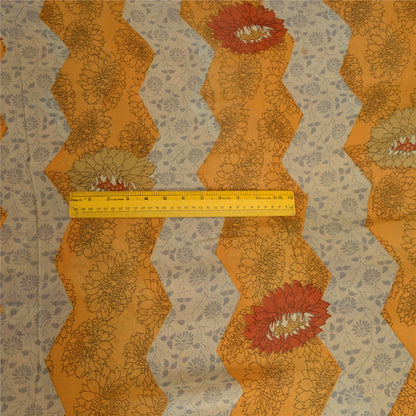 Sanskriti Vintage Sarees Multicolor Pure Georgette Silk Print Sari Craft Sustainable Fabric