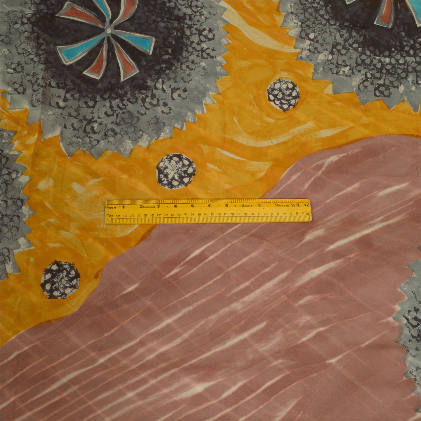 Sanskriti Vintage Sarees Multi Printed Pure Georgette Silk Sari Craft Sustainable Fabric