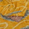 Sanskriti Vintage Sarees Multi Printed Pure Georgette Silk Sari Craft Sustainable Fabric