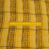 Sanskriti Vintage Sarees Indian Yellow/Black Printed Georgette Sari Craft Sustainable Fabric