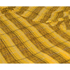 Sanskriti Vintage Sarees Indian Yellow/Black Printed Georgette Sari Craft Sustainable Fabric
