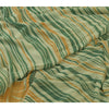 Sanskriti Vintage Sarees Green/Orange Pure Georgette Silk Print Sari CraftSustainable Fabric