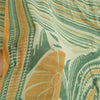 Sanskriti Vintage Sarees Green/Orange Pure Georgette Silk Print Sari CraftSustainable Fabric