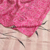 Sanskriti Vintage Sarees Pink Pure Georgette Silk Print Woven Sari Craft Sustainable Fabric