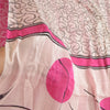 Sanskriti Vintage Sarees Pink Pure Georgette Silk Print Woven Sari Craft Sustainable Fabric