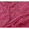 Sanskriti Vintage Sarees Pink Pure Georgette Silk Print Woven Sari Craft Sustainable Fabric