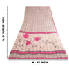 Sanskriti Vintage Sarees Pink Pure Georgette Silk Print Woven Sari Craft Sustainable Fabric