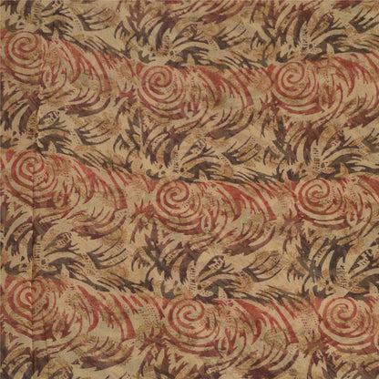 Sanskriti Vintage Sarees Multi Pure Georgette Silk Printed Sari 5yd Craft Sustainable Fabric