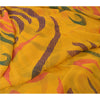 Sanskriti Vintage Sarees Indian Yellow Blend Georgette Printed Sari Craft Sustainable Fabric
