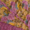 Sanskriti Vintage Sarees Multicolor Pure Georgette Silk Print Sari Craft Sustainable Fabric