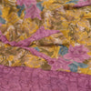 Sanskriti Vintage Sarees Multicolor Pure Georgette Silk Print Sari Craft Sustainable Fabric