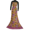 Sanskriti Vintage Sarees Multicolor Pure Georgette Silk Print Sari Craft Sustainable Fabric