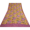 Sanskriti Vintage Sarees Multicolor Pure Georgette Silk Print Sari Craft Sustainable Fabric