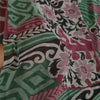 Sanskriti Vintage Sarees Multi Pure Georgette Silk Printed Sari 5yd Craft Sustainable Fabric