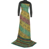 Sanskriti Vintage Sarees Multi Pure Georgette Silk Printed Sari 5yd Craft Sustainable Fabric